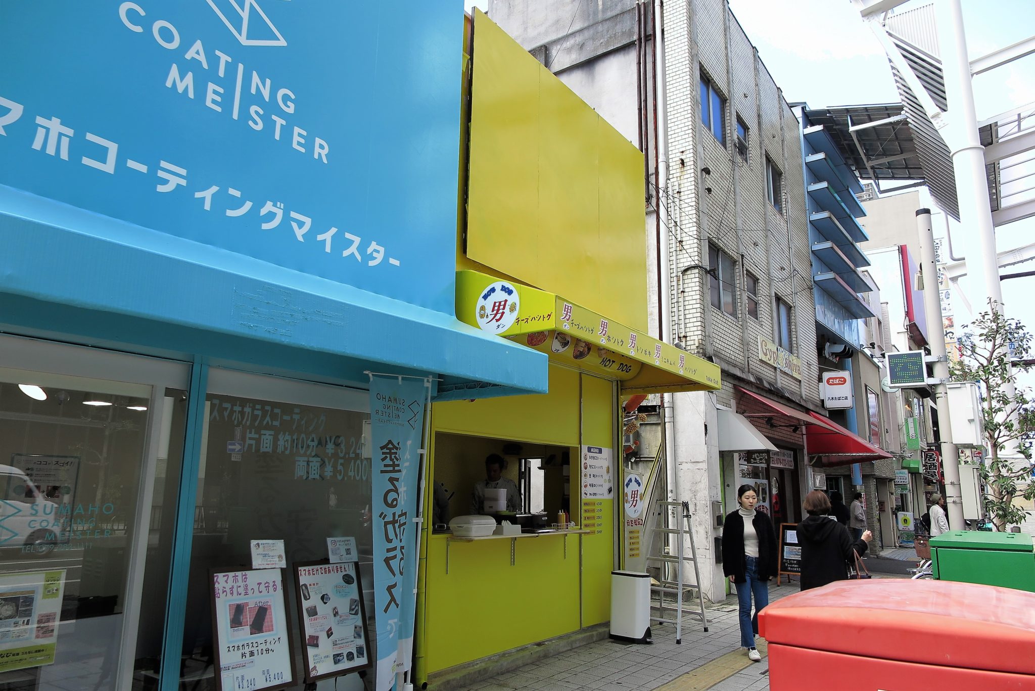 チーズハットグやトッポギなどの店ｈｏｔｄｏｇ男 ダン がダイワロイネットホテル前にオープンしている 姫路の種