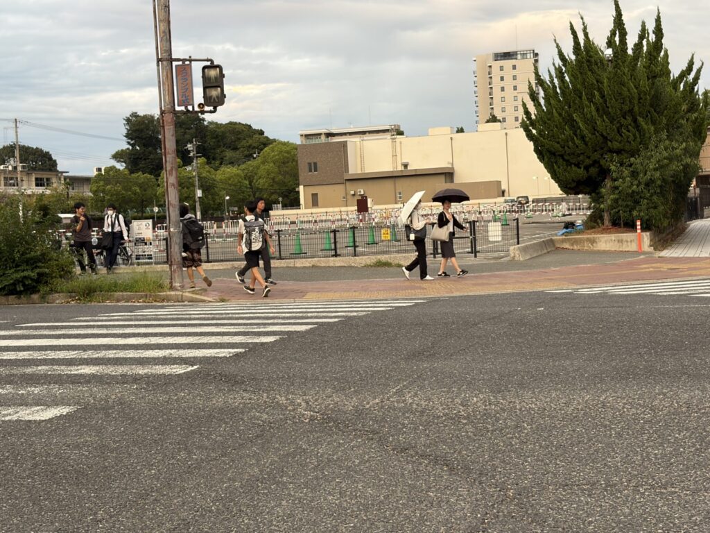 姫路城周辺駐車場の様子