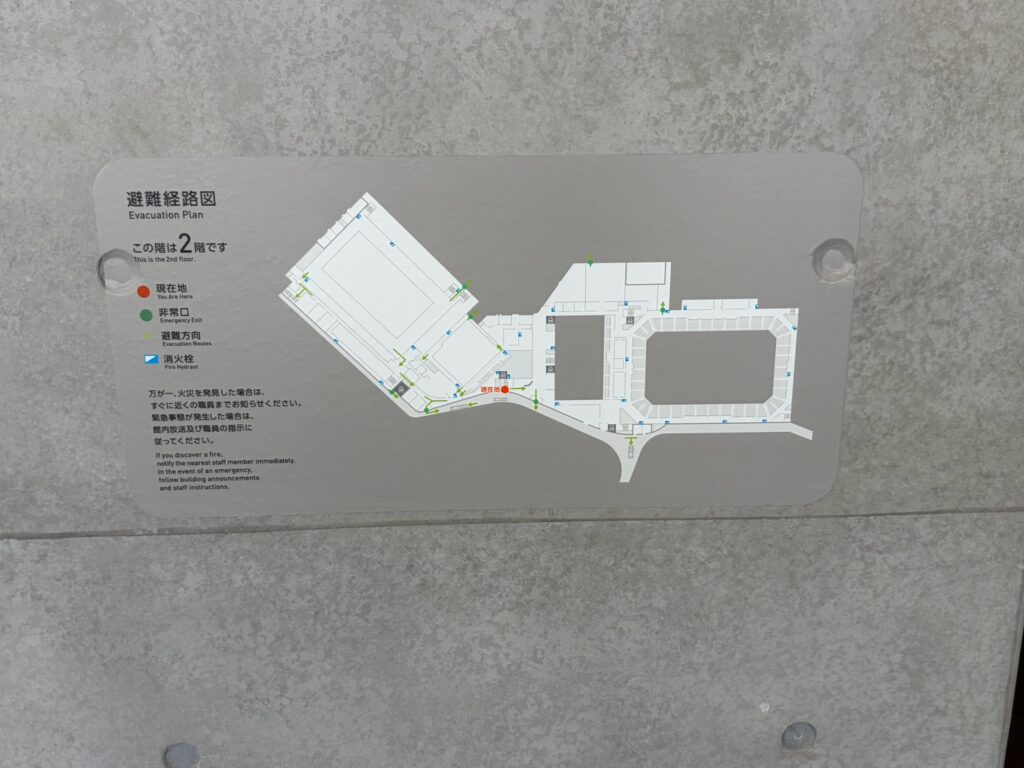 大和工業アリーナ姫路2階の平面図