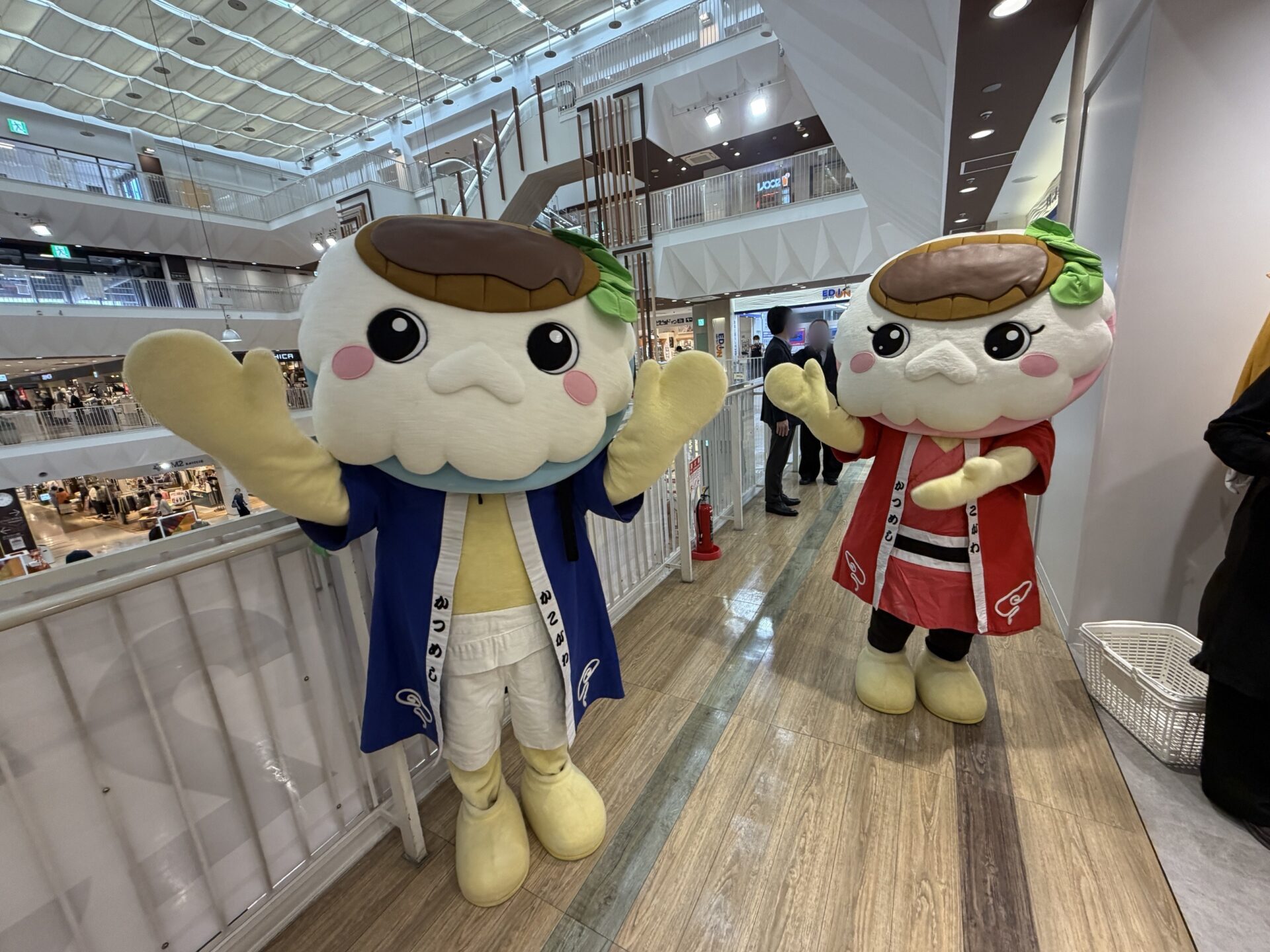 館内に登場したかつめしのキャラクター