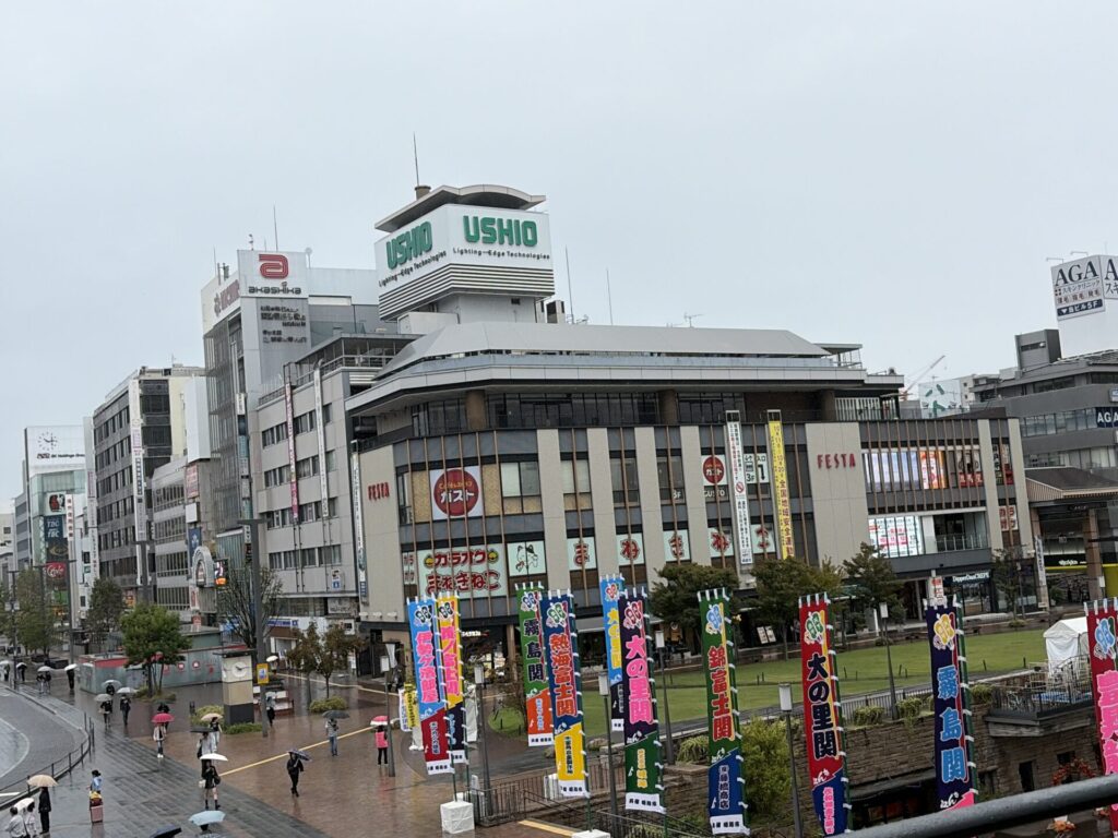 JR姫路駅北口のキャッスルガーデンとフェスタビル周辺