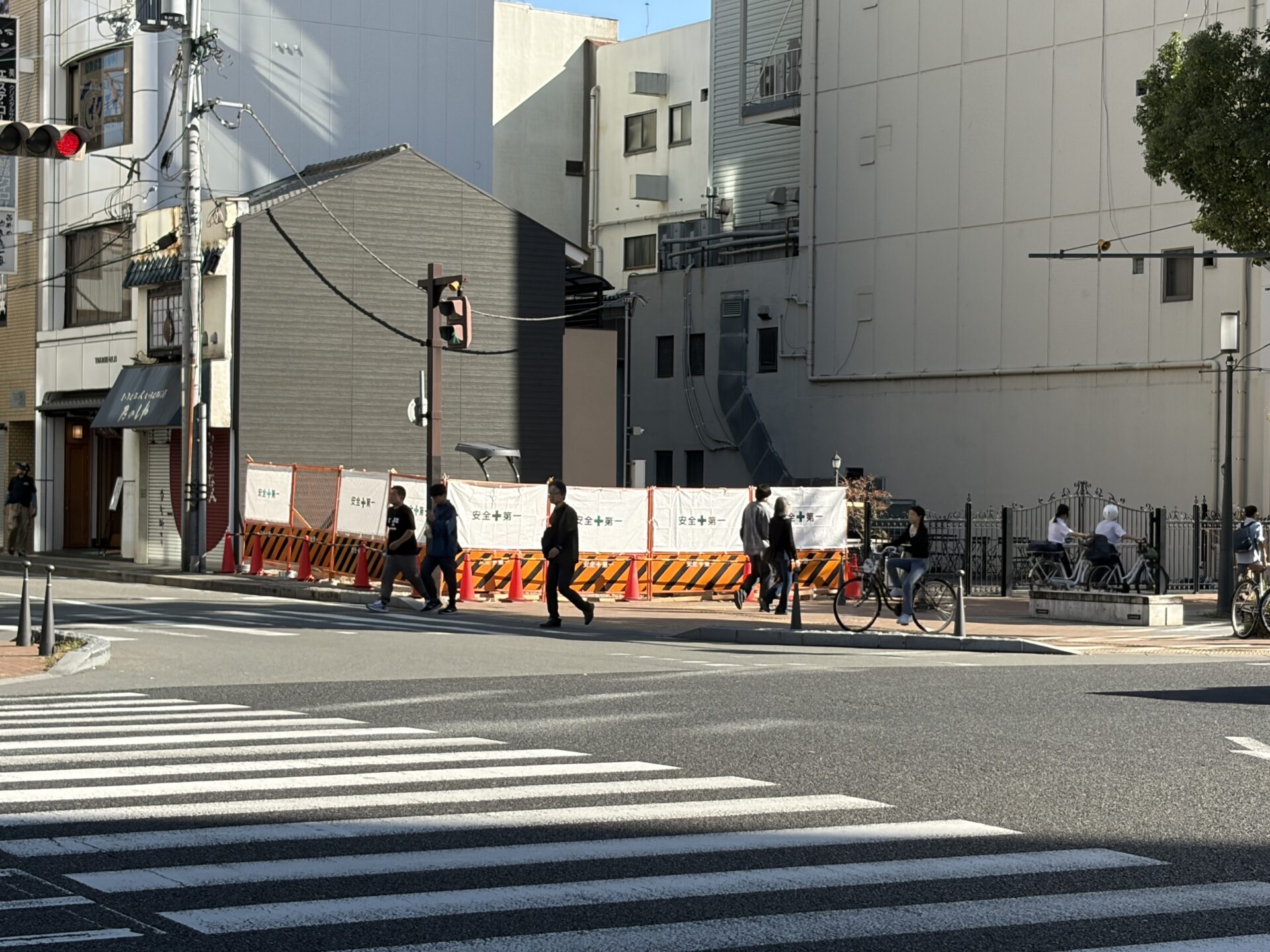十七八跡地で工事が始まった様子