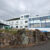 2026年10月21日に撮影したhotel ISLET setouchi開業予定地の白い建物と青い窓枠